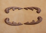 Dekor 11,5x3,5cm, ornament, sztukateria 4szt- D014