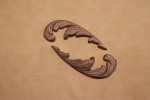 Dekor 14x5cm, ornament, sztukateria 2szt- D107