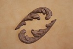 Dekor 14x5cm, ornament, sztukateria 2szt- D105