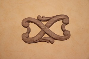 Dekor 11x7cm, aplikacja, sztukateria - D138