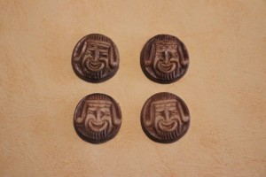 Dekor 2,5cm, ornament, sztukateria 4szt - D041