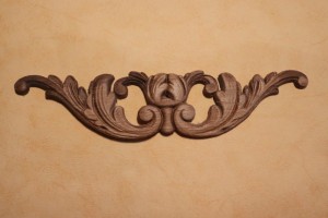 Dekor 22,5x5cm, ornament, sztukateria- D086