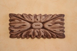 Dekor 11x5cm, ornament, sztukateria- D057