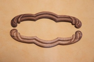 Dekor 14x3,5cm, ornament, sztukateria 2szt- D065