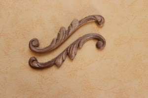Dekor 10x2,5cm, ornament, aplikacja 2szt- D277