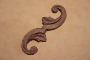Dekor 15,5x6cm, aplikacja, sztukateria - D118