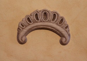 Dekor 8x5,5cm, ornament, sztukateria- D025