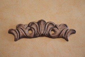 Dekor 14x4cm, aplikacja, sztukateria - D122