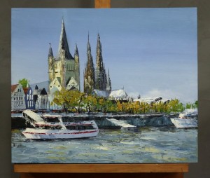 7761 współczesny obraz olejny na płótnie, 60x50