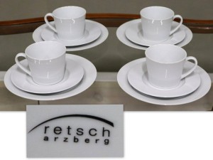 7132 zestaw śniadaniowy, filiżanka+2 talerzyki, Retsch Arzberg