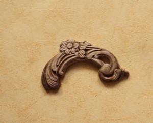 Dekor 9x5cm, ornament, sztukateria D215