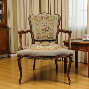 7584 Zgrabny fotel LUDWIKOWSKI, gobelin