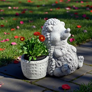 Figura ogrodowa JEŻ z doniczką figura betonowa