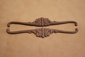 Dekor 20,5x3cm, ornament, sztukateria 2szt- D096