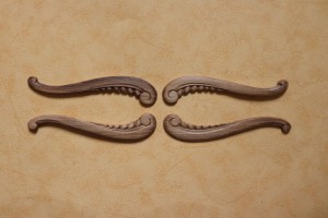 Dekor 13x3cm aplikacja sztukateria 4szt- D164