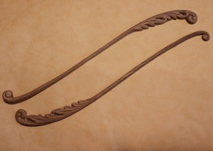 Dekor 42x5cm, ornament, sztukateria 2szt- D080