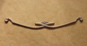 Dekor 37x5,5cm, aplikacja, sztukateria- D207
