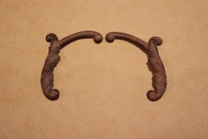 Dekor 12x7cm, ornament, sztukateria 2szt- D053