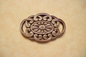 Dekor 11x7cm, aplikacja, sztukateria- D220