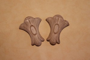 Dekor 9x7cm, ornament, sztukateria 2szt- D126