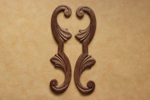 Dekor 22x5,5cm, ornament, sztukateria 2szt- D213
