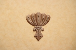 Dekor 13x11cm, aplikacja, sztukateria- D223