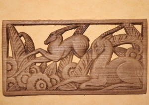 Dekor 21x11cm, ANTYLOPA aplikacja, sztukateria- D140