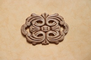 Dekor 14x9,5cm, ornament, sztukateria- D171
