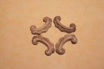Dekor 5,5x3cm, ornament, sztukateria 4szt - D072