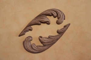 Dekor 14x5cm, ornament, sztukateria 2szt- D105