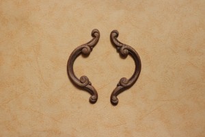 Dekor 11x4,5cm aplikacja sztukateria 2szt- D175