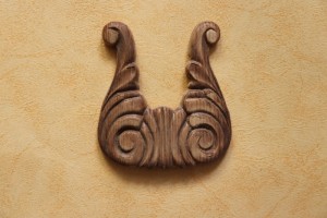 Dekor 8,5x8cm, aplikacja, sztukateria- D204
