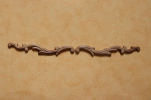 Dekor 11,5x2cm, aplikacja, sztukateria 2szt- D150