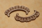 Dekor 13x5cm, aplikacja, sztukateria 2szt- D158