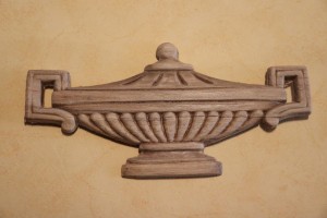 Dekor 16x8cm, ornament, sztukateria- D040