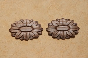 Dekor 7,5x5cm aplikacja sztukateria 2szt- D176