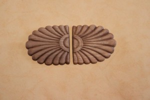 Dekor 7,5x7cm, ornament, sztukateria 2szt- D104
