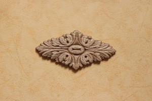 Dekor 12x6cm, ornament, sztukateria- D177