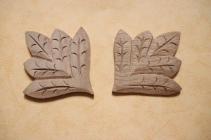 Dekor 10x11cm aplikacja sztukateria 2szt- D172