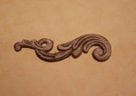 Dekor 16x4,5cm, aplikacja, sztukateria - D119a