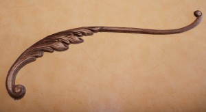 Dekor 36x5cm, ornament, sztukateria - D007
