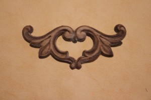 Dekor 10x4,5cm, ornament, sztukateria- D067